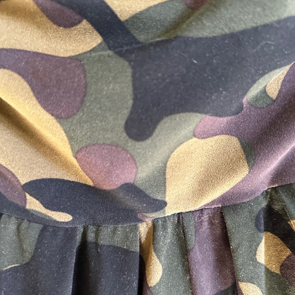 Haley & Jane Camo Romper Strapless Ruched Mini Dress‎ with Pockets Size L - Picture 6 of 10